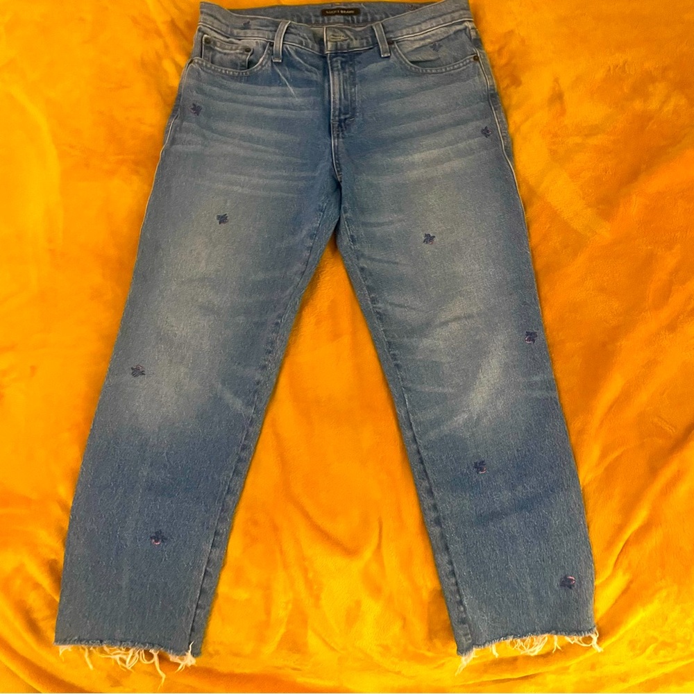 Lucky Brand Sienna Midrise Boyfriend Embroidered Jean size 27/4